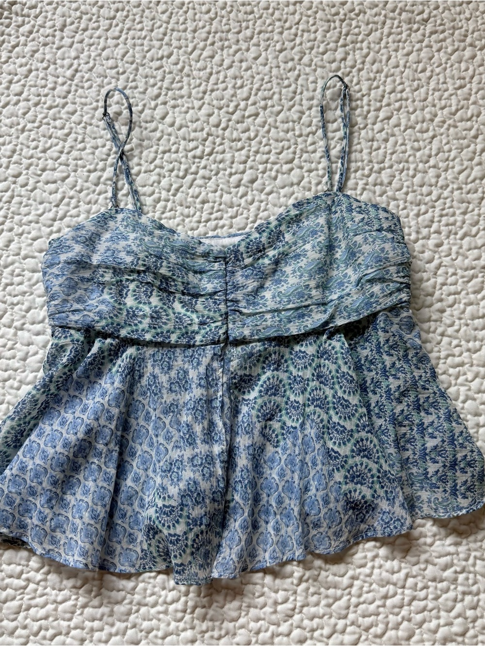 Blue sleeveless top